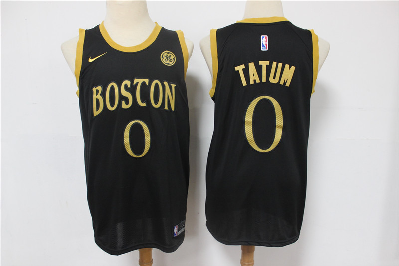 Men Boston Celtics #0 Tatum Black Nike City Edition NBA Jerseys